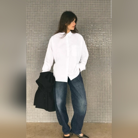 Zara Tops - Zara button-up shirt with long sleeves and a single chest pocket